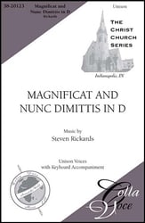 Magnificat and Nunc Dimittis in D Unison choral sheet music cover